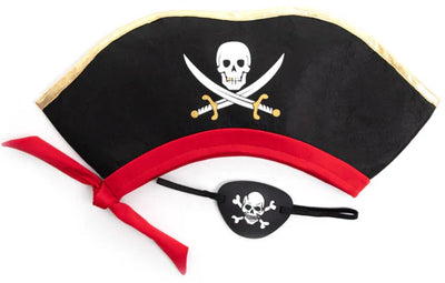 Petites aventures - chapeau de pirate de luxe - avec cache-œil