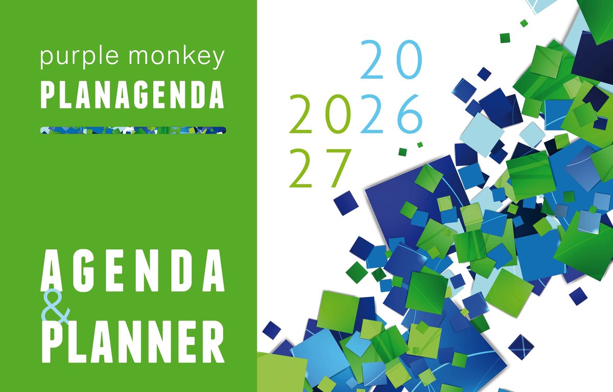 Agenda de planification Purple Monkey 2026-2027 - édition a4