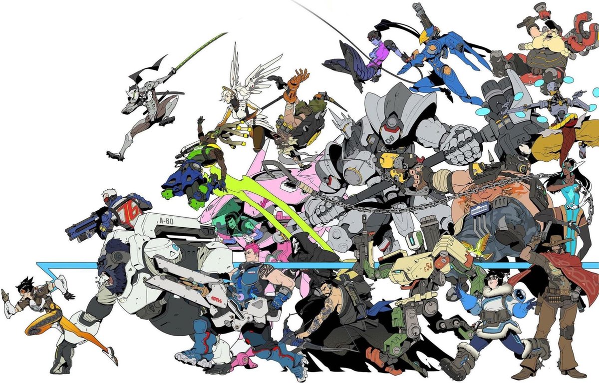Bataille d'overwatch sans marque sans marque - maxi affiche (c-770)