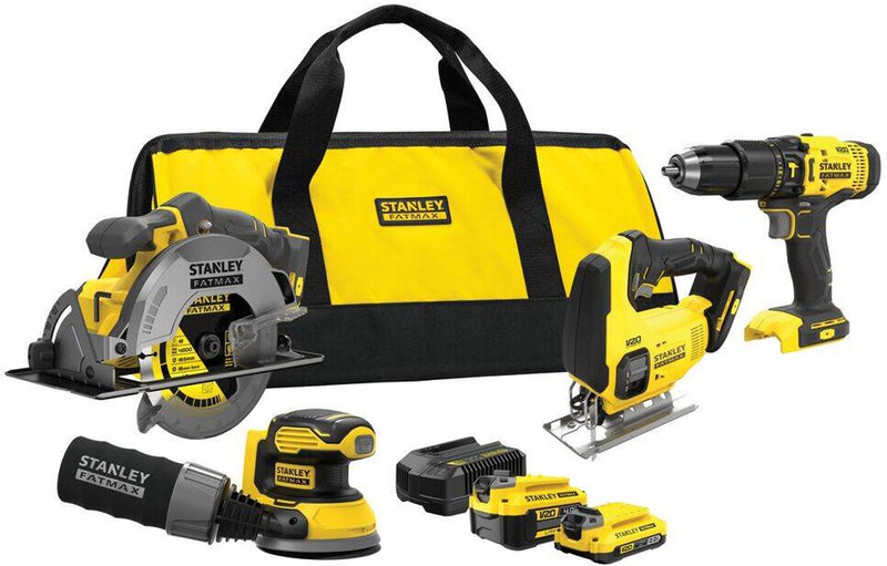 Stanley fatmax série v20 - ensemble d'outils électroniques - 18v - batteries 2,0ah et 4,0ah - accessoires inclus