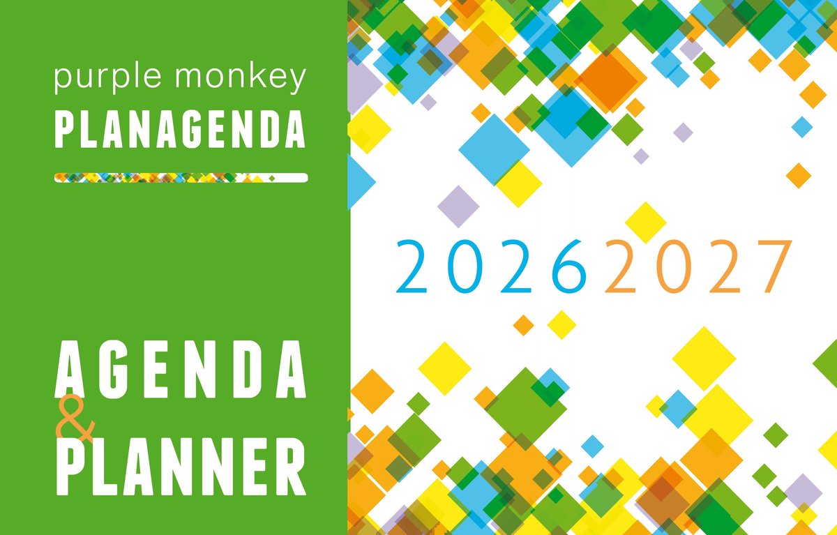 Agenda de planification Purple Monkey 2026-2027 - édition standard