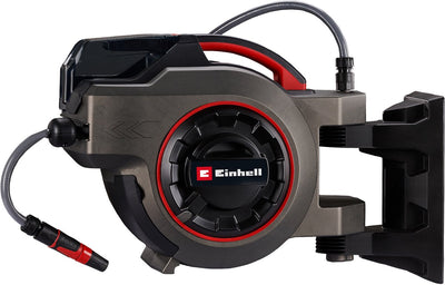 Enrouleur de tuyau à batterie Einhell ge-hr 18 30-1 li solo - power x-change - 18 v li-ion - 30 mètres + 1,5 mètres - enrouleur de tuyau automatique - rotatif à 180° - excl. batterie et chargeur