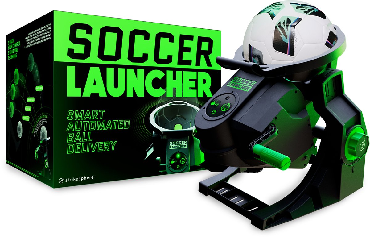 Lanceur de football Gear2play - entraîneur de football interactif avec lancement intelligent - entraînez les volées, la puissance des coups de pied et le contrôle du ballon
