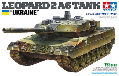 Tamiya – kit de modèles de véhicules militaires, char léopard 25207 2a6, plastique ukrainien, 1:35, modélisme