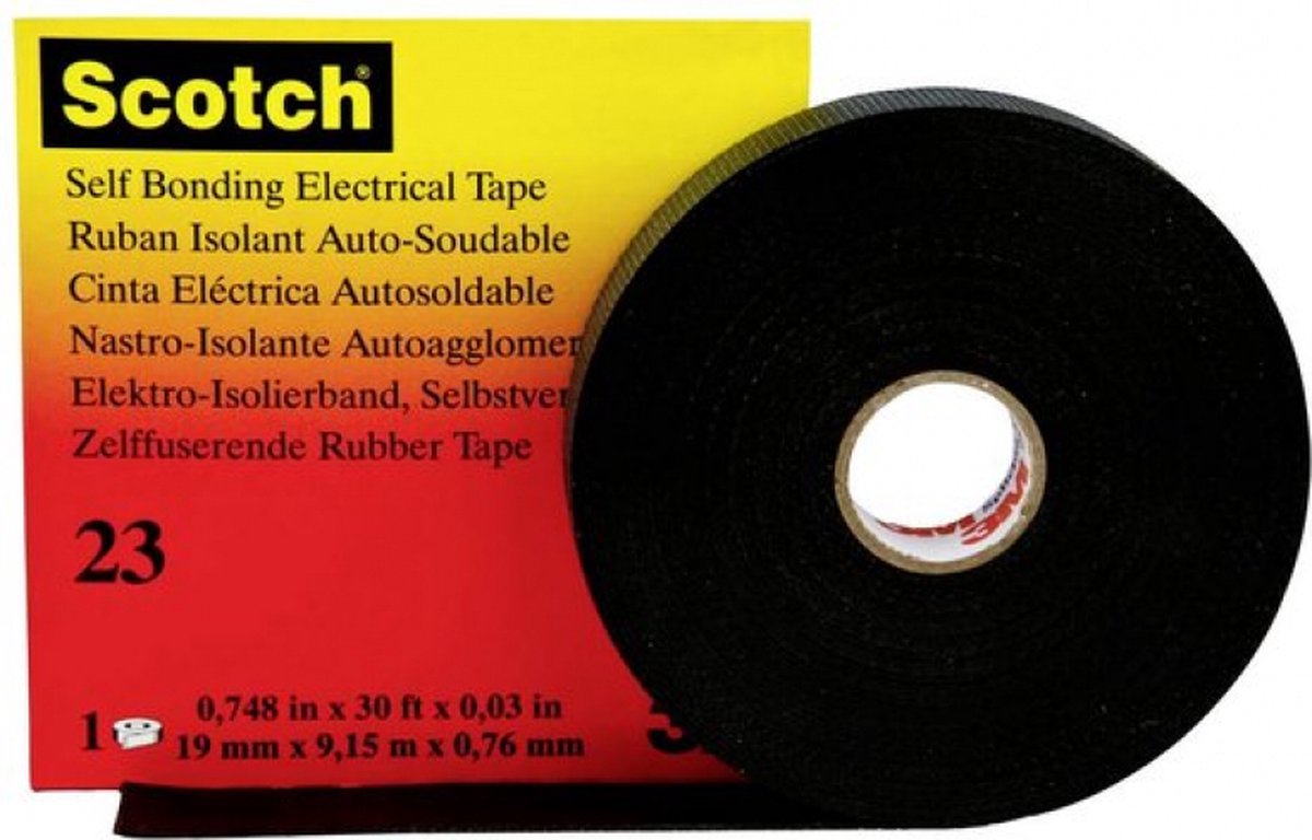 3m scotch 23 scotch23-19x9.15 ruban de réparation scotch 23 noir (l x l) 9,15 m x 19 mm 1 pièce(s)