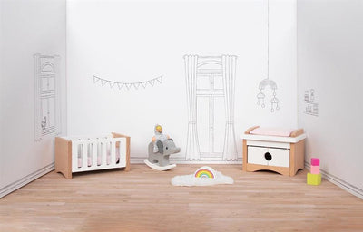 Goki Wooden Puppet Furniture Baby Room, 12dlg.