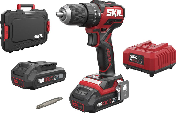 Skil - 3075hc - perceuse à percussion - sans balais, incl. 2 batteries 2.0ah + chargeur rapide