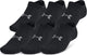 Under armour ua essential no show 6pk chaussettes de sport unisexes - noir - gris