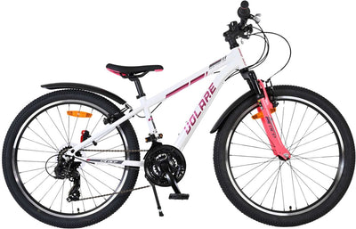 Volare XC Race Bike pour enfants 24 pouces 21 vitesses rose blanc
