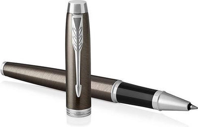 Parker dans un stylo roller | expresso foncé | plume fine | encre noire | emballage cadeau