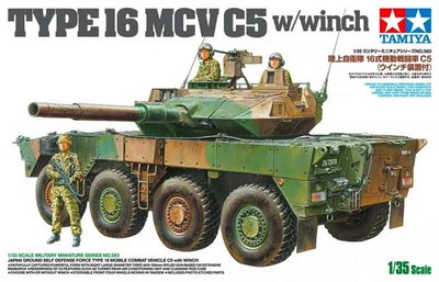 Tamiya – kit de construction de véhicules militaires, 35383 jgsdf type 16 mcv c5 avec treuil en plastique, 1:35, modélisme