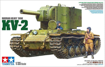 Tamiya – kit de maquettes de véhicules militaires, char lourd russe kv-2 en plastique, 35375, 1:35, modélisme