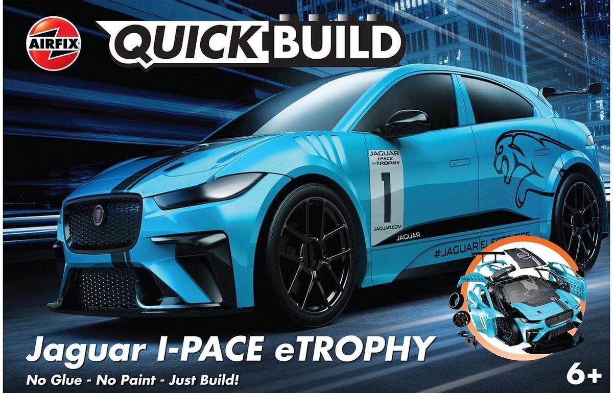 Kit de modèle Airfix voiture - j6033 quickbuild jaguar i-p etrophy plastique - - kit de modèle