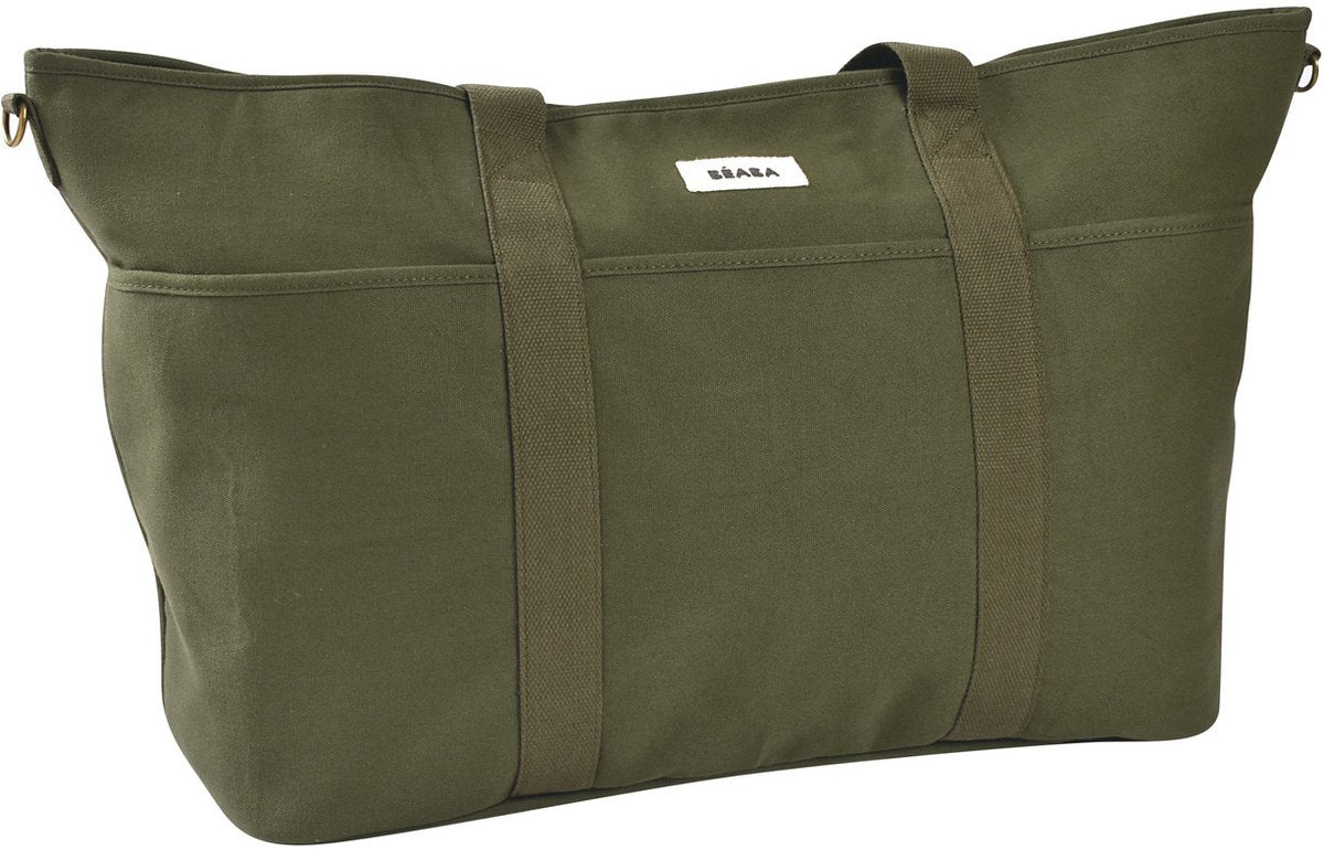 Béaba sac d'allaitement madrid xxl - sac à langer sans pfas - sac à langer avec 11 compartiments de rangement - 65x18x34,5cm - avec compartiment isotherme pour matelas à langer - kaki