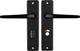 Poignée de porte Starx noire - ferrures de porte - bouclier de porte avec serrure de toilette (wc63 - 8) - poignée de porte pouce