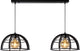 Lucide dikra - lampe suspendue - 2xe27 - noir
