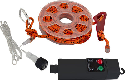 Hauban lumineux Eurotrail - ligne de sécurité - hauban LED - orange - rechargeable - résistant à l'eau - 8 réglages d'éclairage
