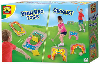 Jetez le croquet et le sac de graines