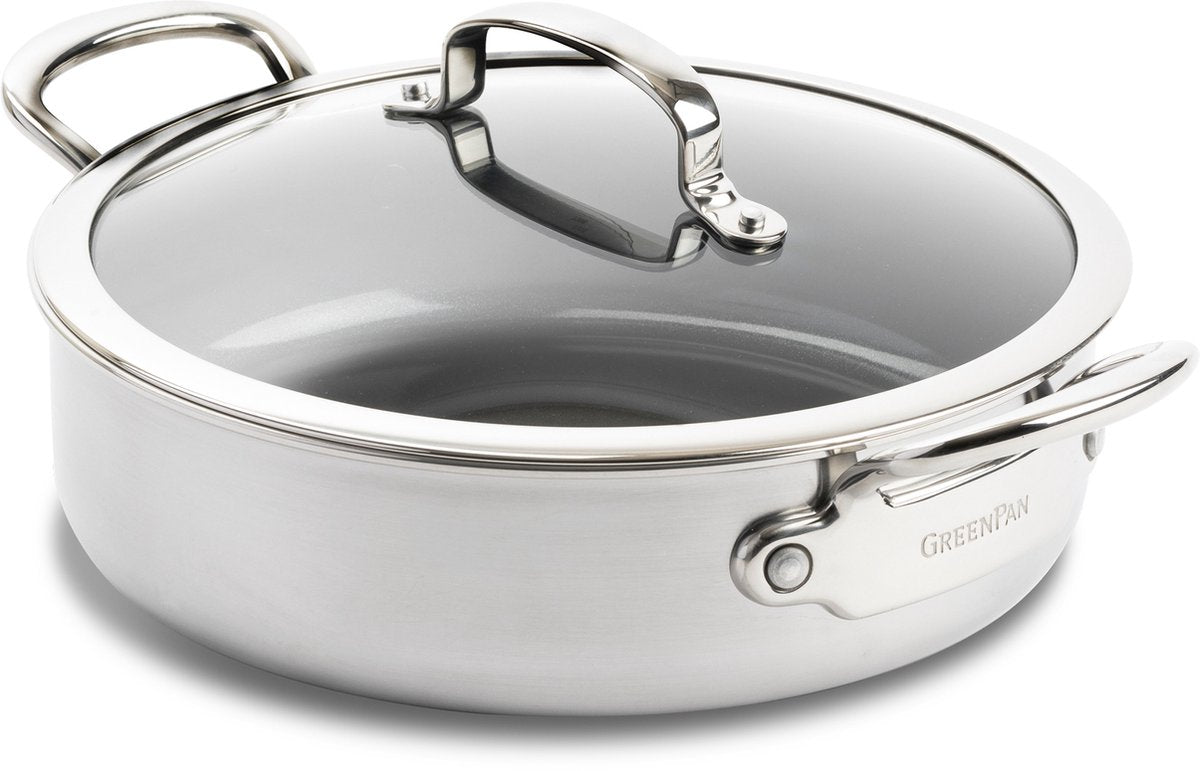 Faitout Greenpan première avec couvercle et 2 poignées - 26cm 3,8l
