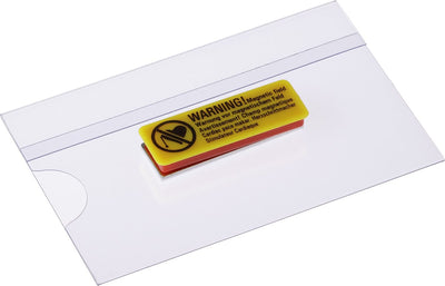 Porte-badge magnétique Europel – porte-cartes – 90 x 55 mm – badge nominatif – transparent – 24 pièces