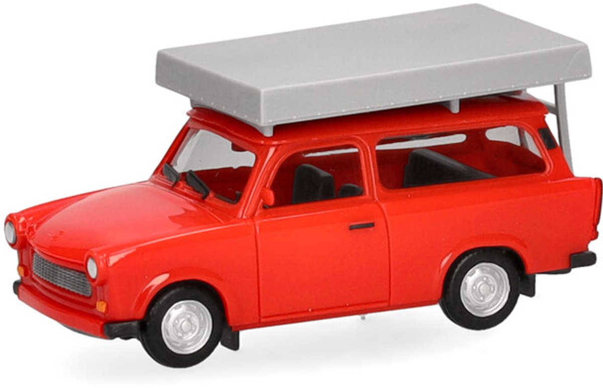 Herpa trabant 601 s universel + tente de toit, rouge