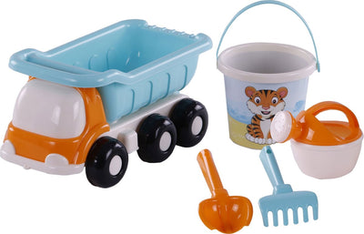 Toys Cavallino Cavallino Beach Kiepwagen avec seau set bleu, 5dlg.