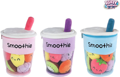 Menu moelleux peluche de câlins - tasse de smoothie avec fruits, 26 cm