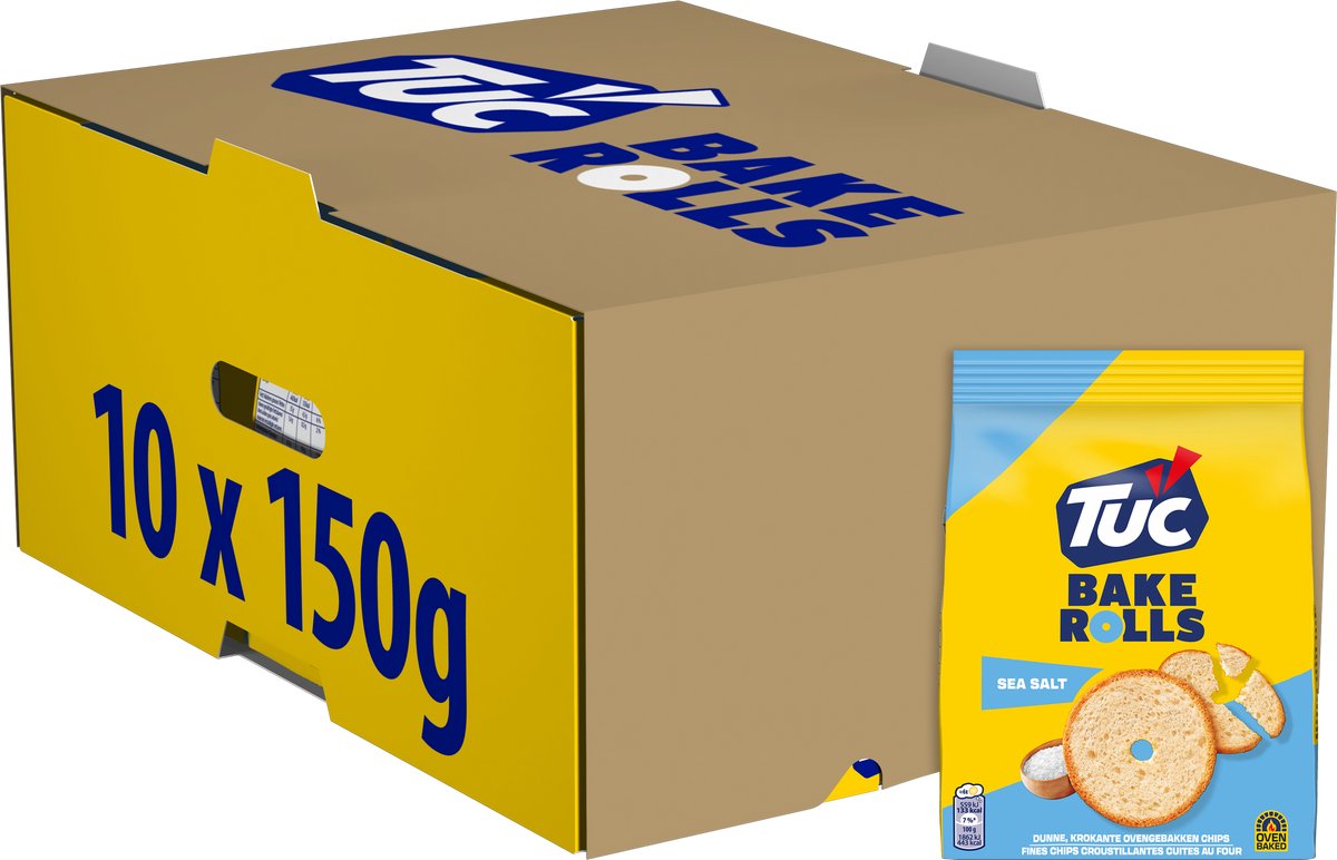 Tuc bake rolls crackers sel 10 x 150g - pour boissons - bretzels - crackers - snack - sympa avec le film - toasts - toasts - sel