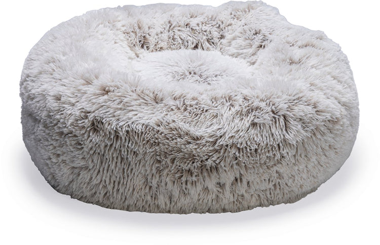 Beeztees siba - lit orthopédique pour chien - lit pour chien donut - moelleux - beige - 60x60x25 cm