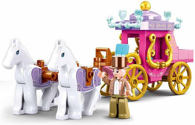 Calèche de rêve de fille Sluban avec 2 chevaux (m38-b0872)