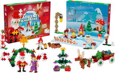 Calendrier de l'Avent Plus-Plus - Santa's World - Jeu de construction 600 pièces - 3973 - Jouets de construction - Jouets de construction - Set avec blocs de construction - à partir de 5 ans