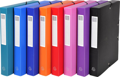 Boîte d'archives exacompta 5970e a4 assortiment de couleurs