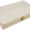 Boîte rectangle avec couvercle en bois paulownia