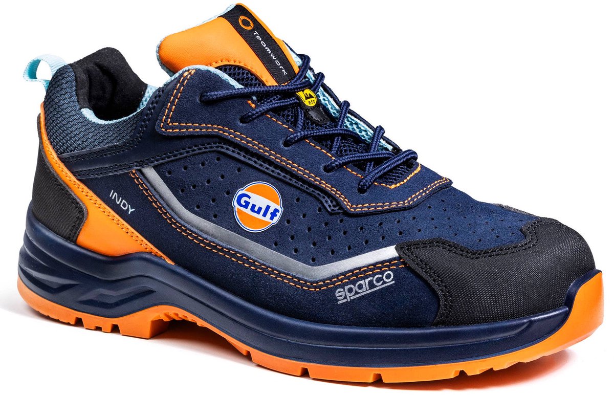 Sparco chaussures de travail s1ps - indy meteor - golfe - bleu marine - 42