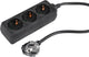 Prise Q-link - 3 voies - mise à la terre - 3 x 1,5 mmâ² - 3 m - noir