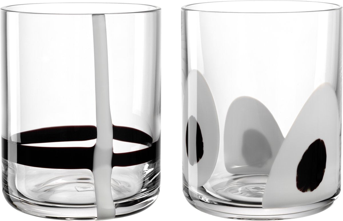 Verre à boire Leonardo banda nera assorti - set 2