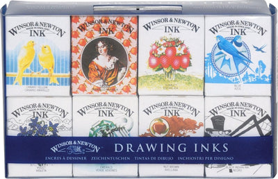 Winsor Newton 1090093 Ensemble d'encres à dessin – Collection d'encres Henry – Teintes à dessin 8 × 14 ml