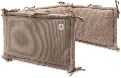 Tour de lit bébé Jollein - 180x30cm - coton - côtes nuageuses - café au lait