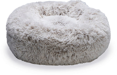 Beeztees siba - lit orthopédique pour chien - lit pour chien donut - moelleux - beige - 70x70x25 cm