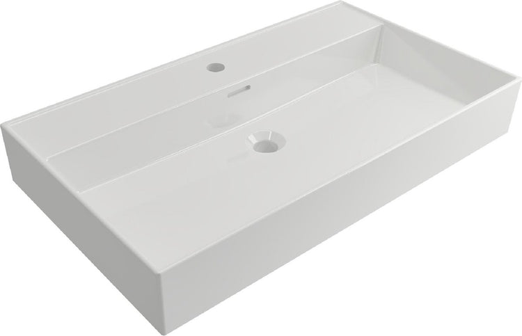 Lavabo Plieger Kansas - 80 cm x 45 cm - avec trou pour robinetterie - blanc