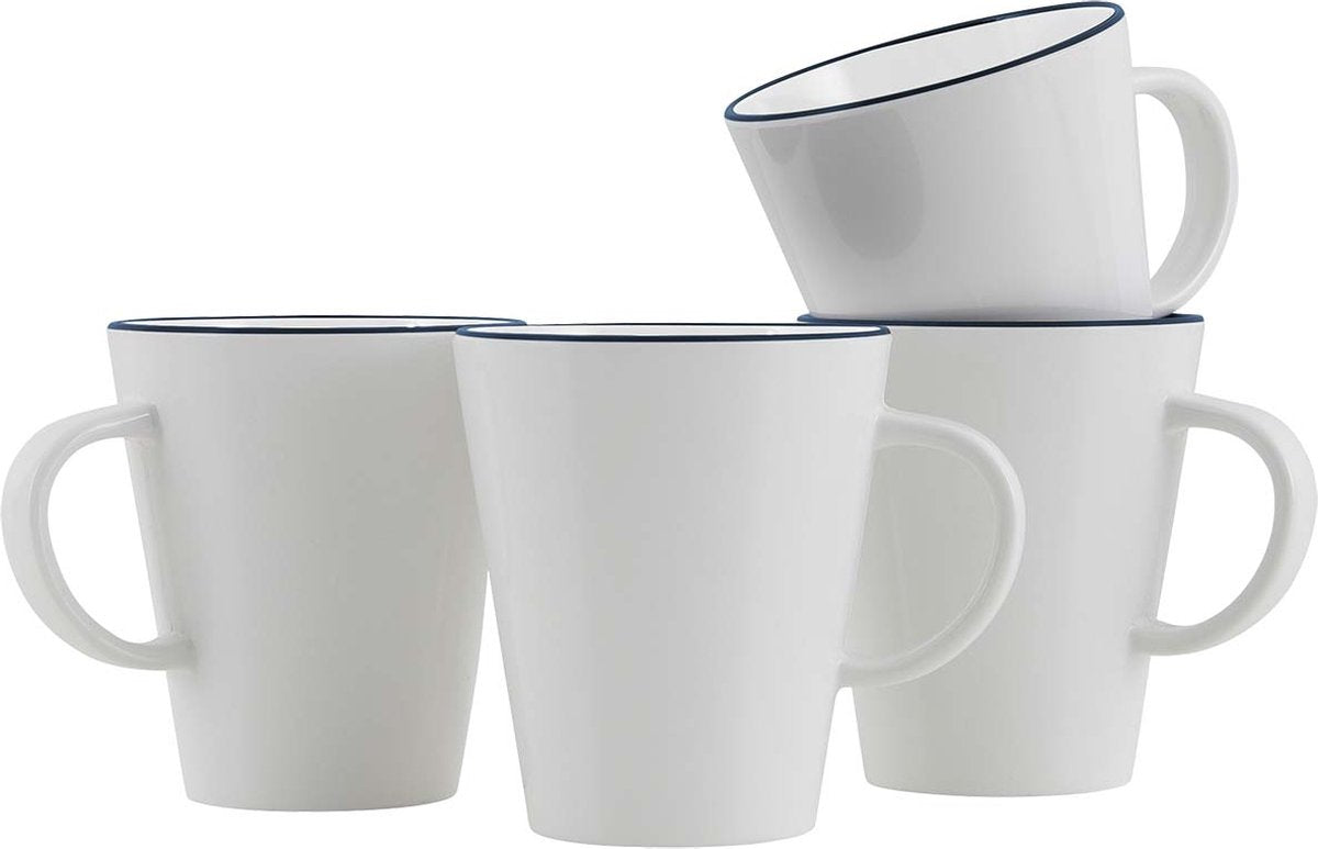 Gimex - ligne linea - mug - bleu - 4 pièces