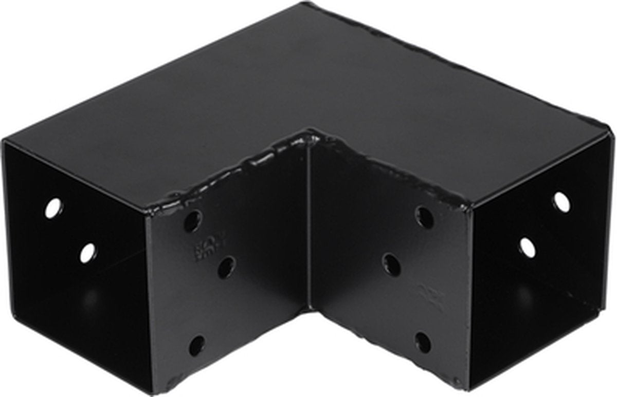 Connecteur de poteau sans marque sans marque, modèle d'angle 90 x 90 mm, noir