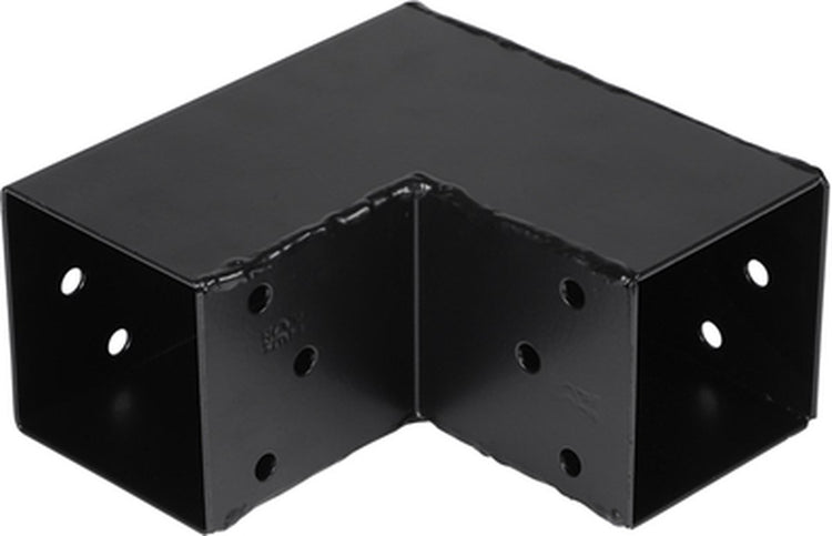 Connecteur de poteau sans marque sans marque, modèle d'angle 90 x 90 mm, noir