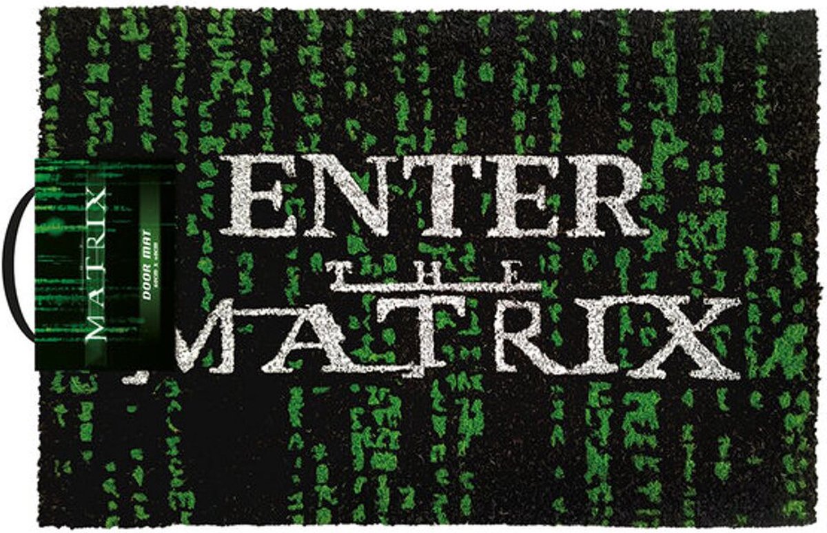 Pyramid international le paillasson matriciel entrez dans la matrice 40 x 60 cm noir vert