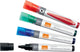 Marqueurs pour tableau blanc à encre liquide Nobo à pointe biseautée - paquet de 10 - assortis