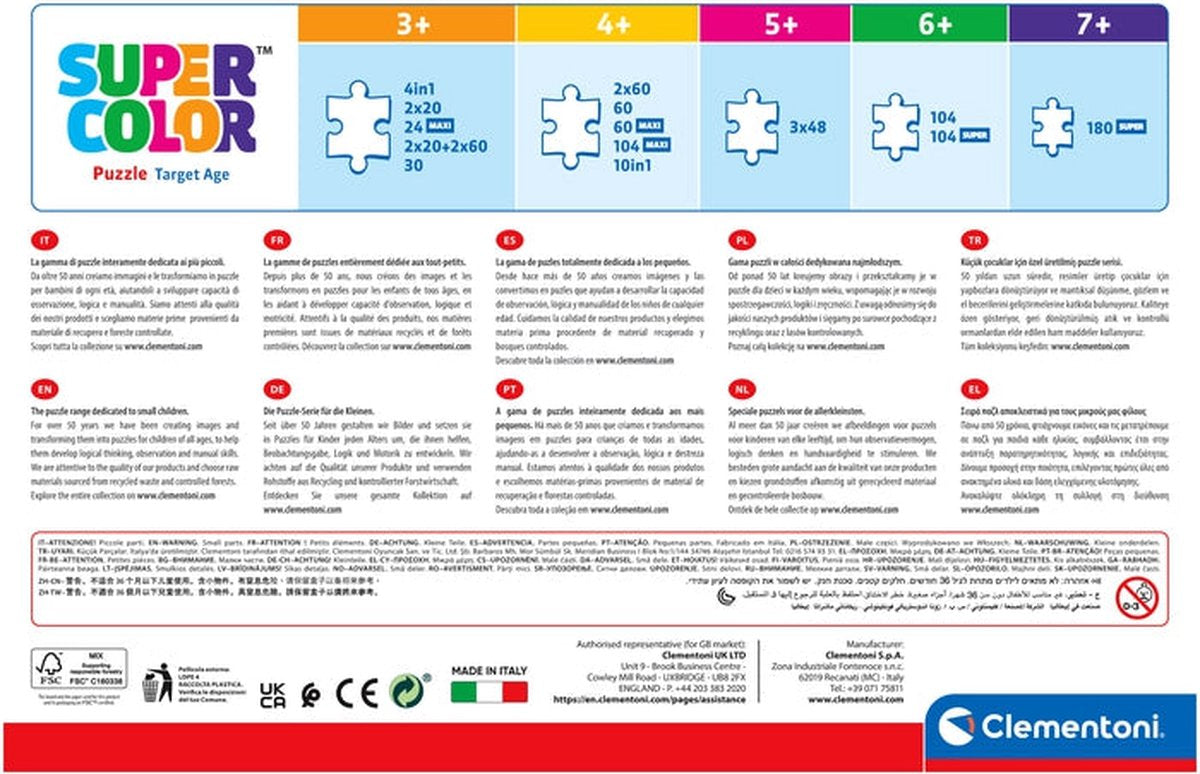 Clementoni - puzzle - 60 pièces - mickey mouse maxi - puzzle pour enfants