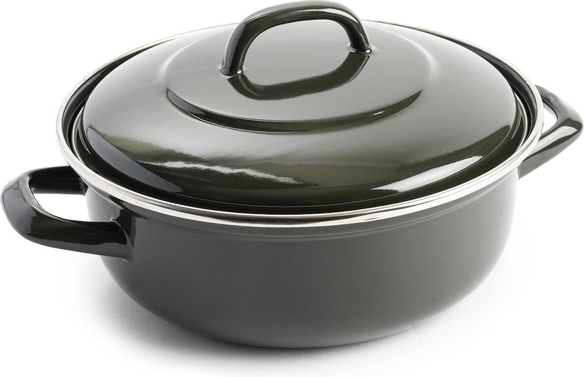 Tarif du jour - jeroen meus - poêle à frire ø22cm - vert olive - induction - émail - sans pfas