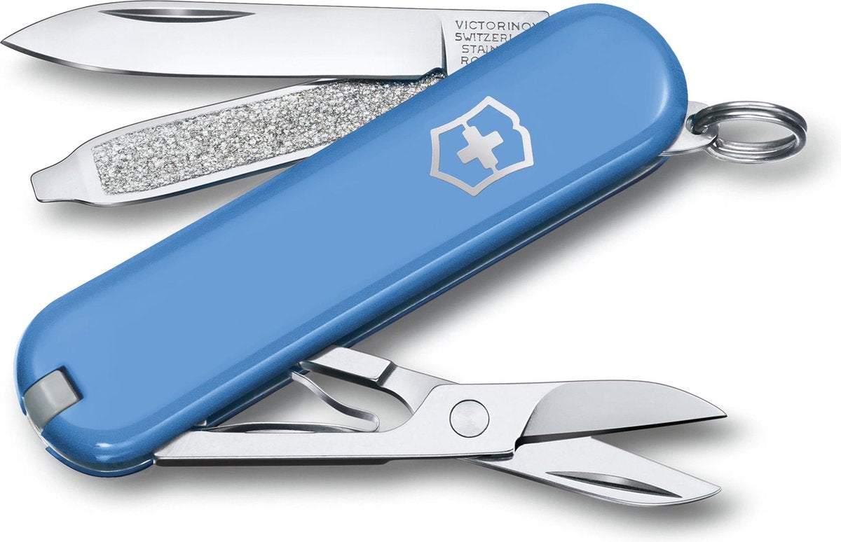 Couteau de poche Victorinox classic SD - pluie d'été - 7 fonctions - acier inoxydable