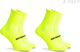 Rogelli chaussettes de cyclisme essentielles - lot de 2 - jaune fluo - 44 47