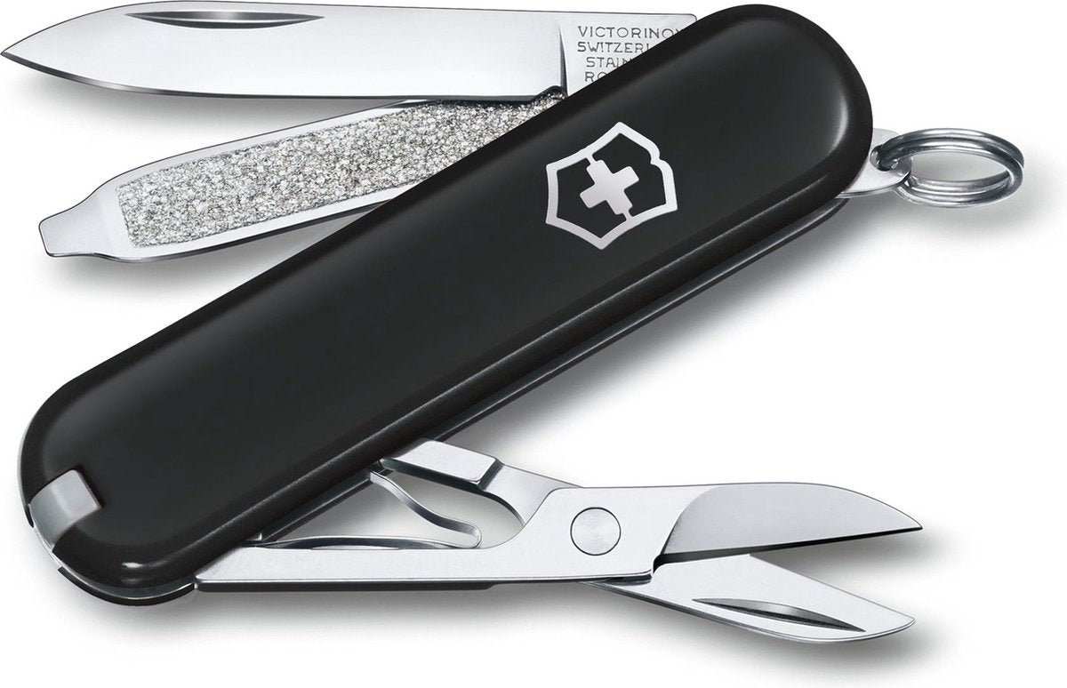 Couteau de poche Victorinox classic SD - illusion sombre - 7 fonctions - acier inoxydable